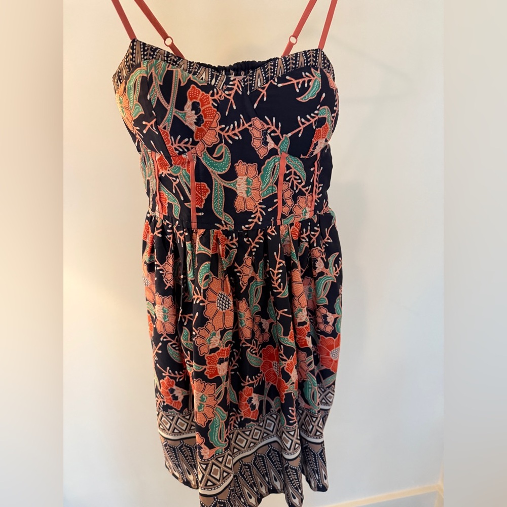 Navy floral dress